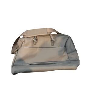 Open Story Structured CarryOn Signature Weekender Bag Taupe